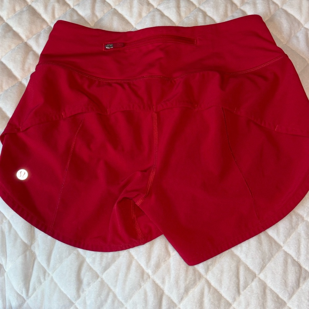 COPY - Dark Red Lululemon Speed ups Size 2/ mid rise/ 4 inch